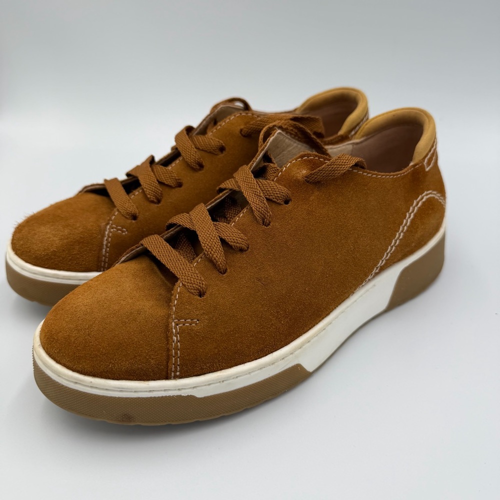 Geox Respira Brown Suede Lace-Up Sneakers – Size 35 (US 5)